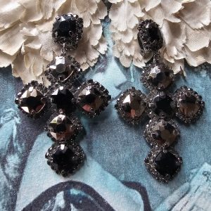 Clips Crystal Croix Nero