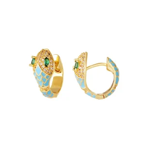 Earring Snake Blue