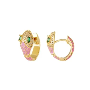 Earring Snake Pink