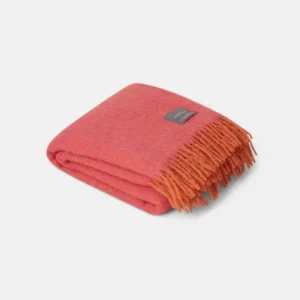 Mohair Blanket - Orange & Pion Melange