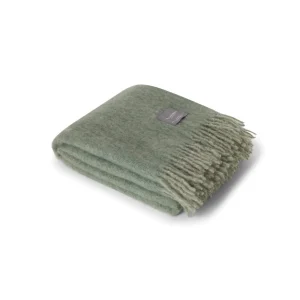 Mohair Blanket - Sea Foam & Green Bay Melange