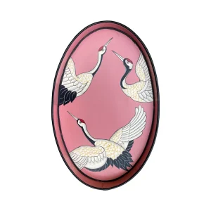 Metal Tray Oval Birds
