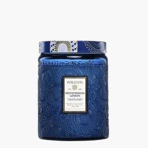 Mediterranean Lemon Large Glass Jar